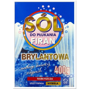 BRYLANTOWA Sól do Płukania Firan Zasłon - 400g HIT!