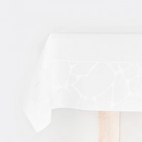 Obrus 110x160cm plamoodporny GRACE haftowany biały